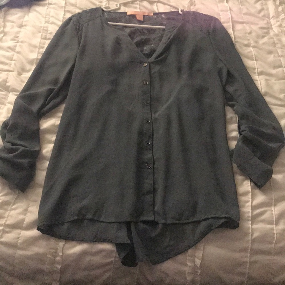 Cut out back blouse